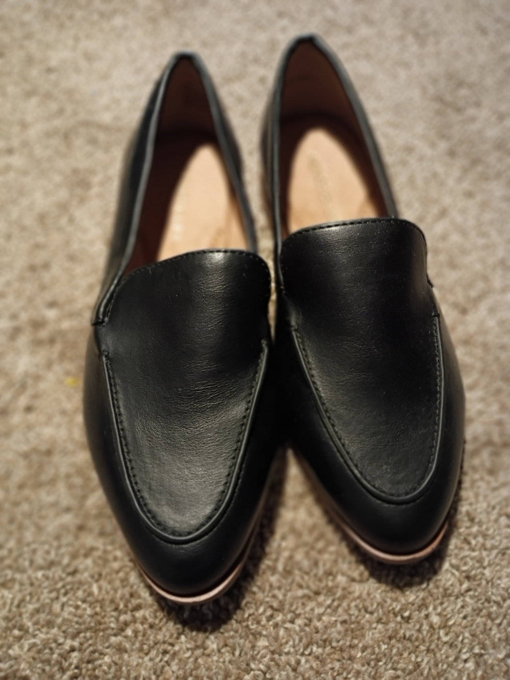 Aerosoles Everest Black Dress Loafers Pointed Toe 7W NEW